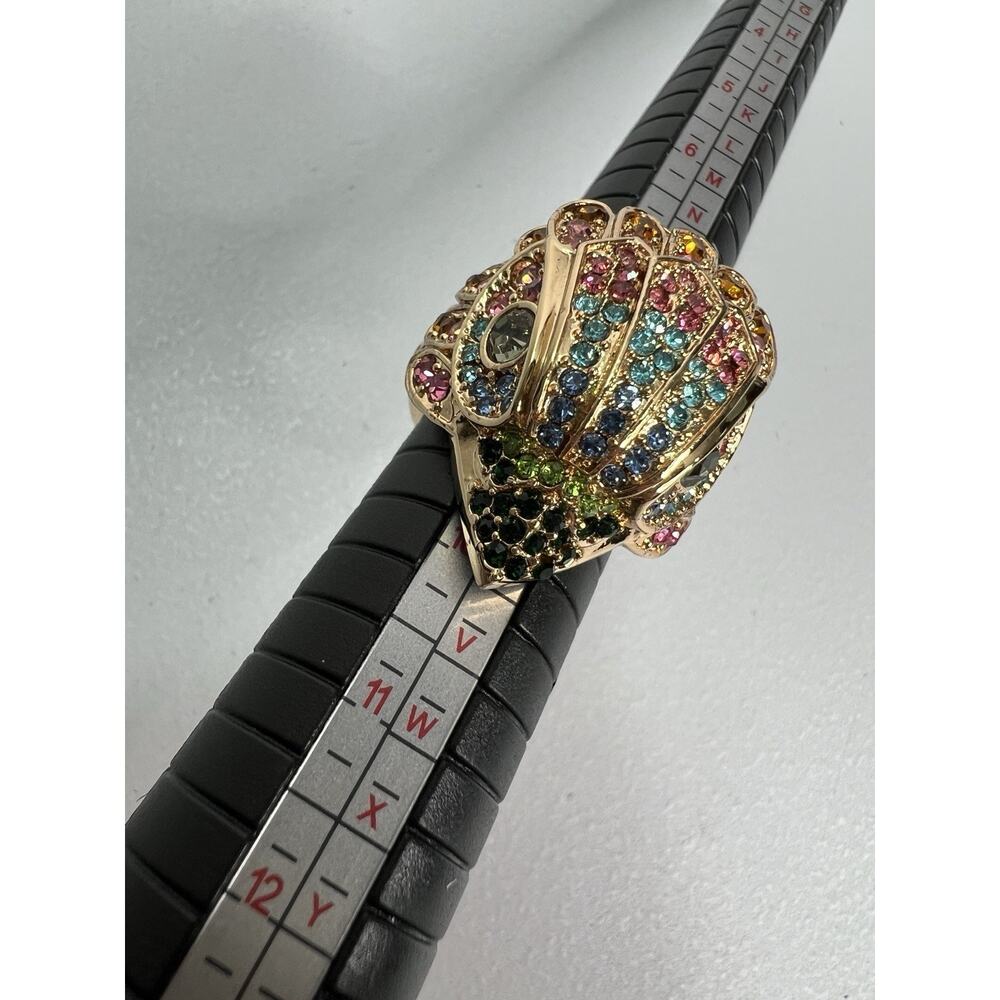 Kurt Geiger Eagle Crystal Brass Ring Multicolor Rainbow Size 9 New - Picture 7 of 13